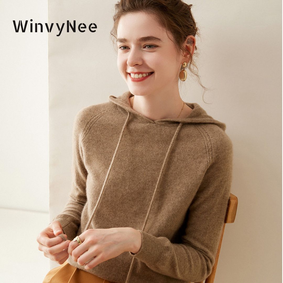 Cashmere Sweater Formal - Женский свитер-худи WinvyNee из кашемира и
