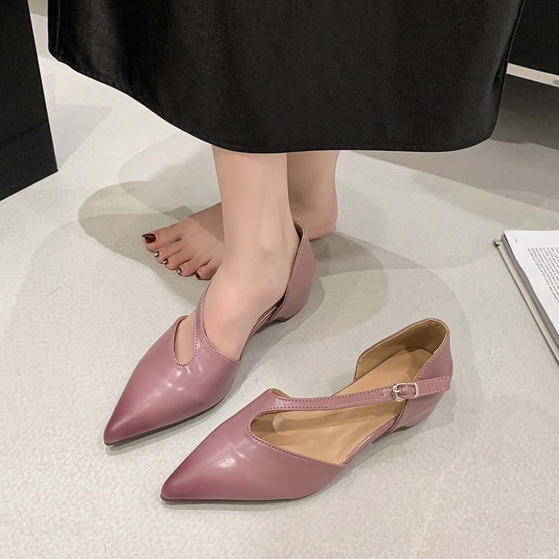 Pump Heel Block - Французские женские летние дышащие туфли-мэри-джейн с