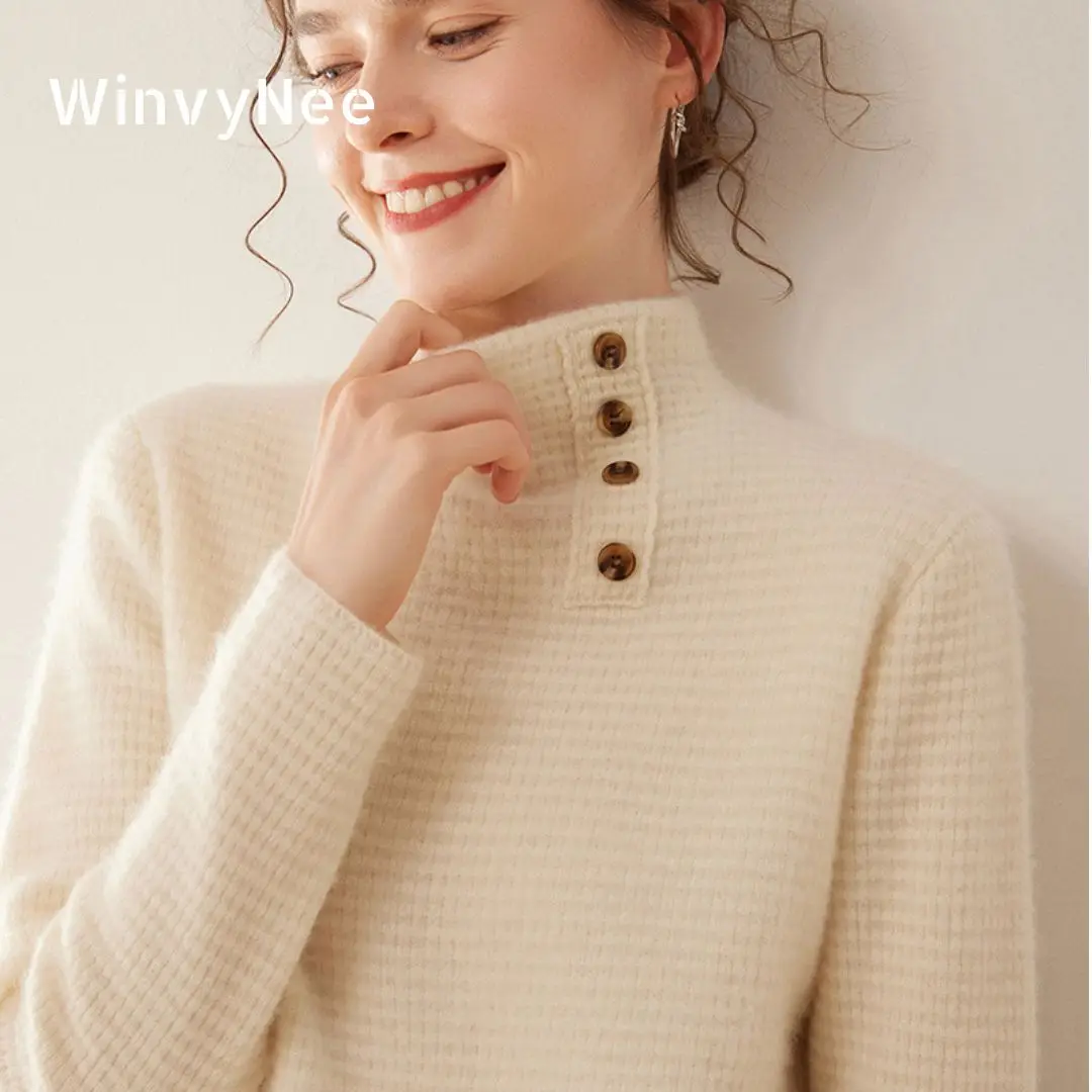 Cashmere Sweater Formal - Женский кашемировый шерстяной свитер WinvyNee с