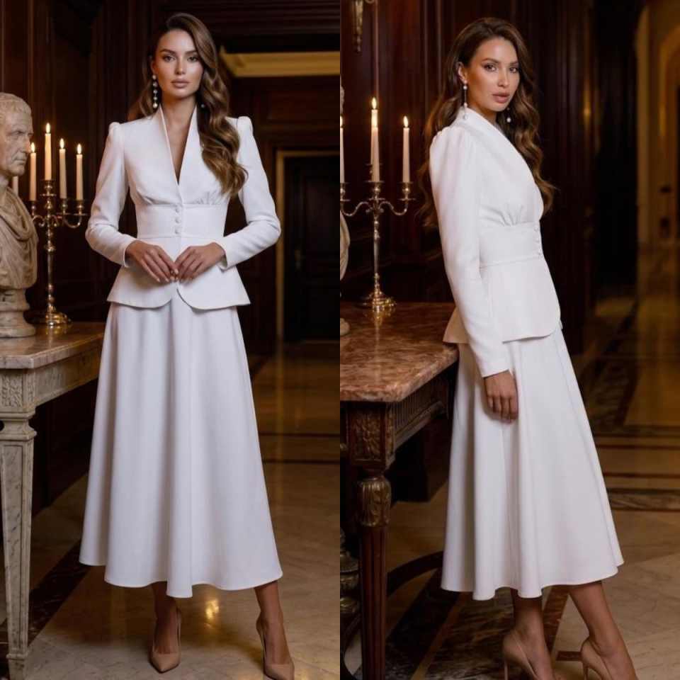 Women Formal Wear Business - Элегантный женский костюм-двойка: пиджак с острыми