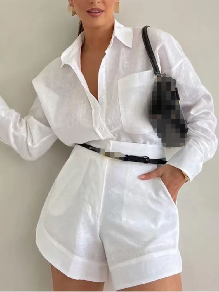 Women'S Formal Wear Blouse - Летняя повседневная простая женская одежда, рубашка