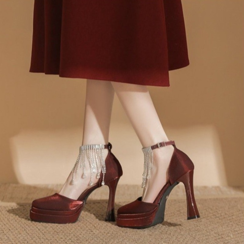 Pump Heel Block - Женские туфли Мэри Джейн для невесты,