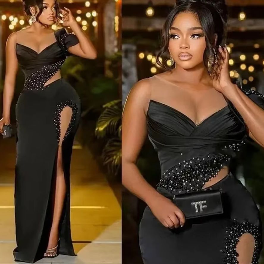 Women'S Formal Wear Plus Size - Атласное вечернее платье больших размеров Aso