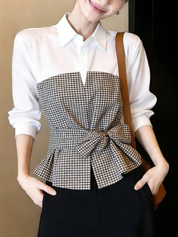 Новая белая блузка с черными в – обзор и цена Women Formal Wear White Shirt