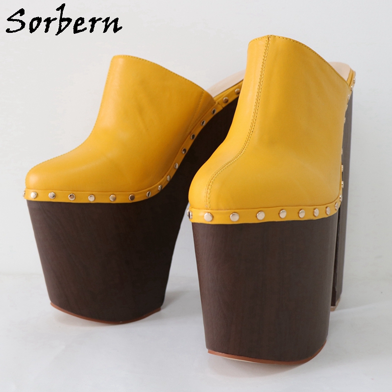 Женские мюли с заклепками, 24  – обзор и цена Pump Heel Block
