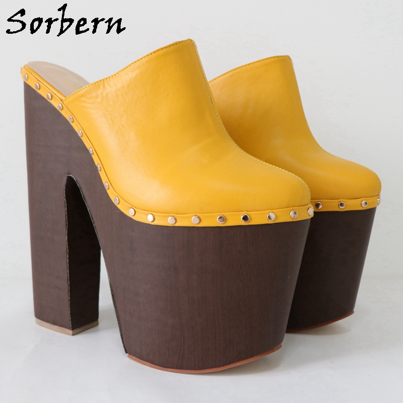 Женские мюли с заклепками, 24  – обзор и цена Pump Heel Block