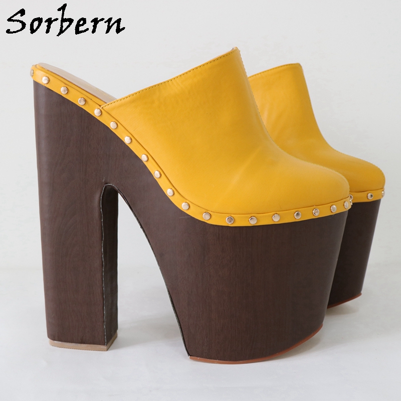 Женские мюли с заклепками, 24  – обзор и цена Pump Heel Block