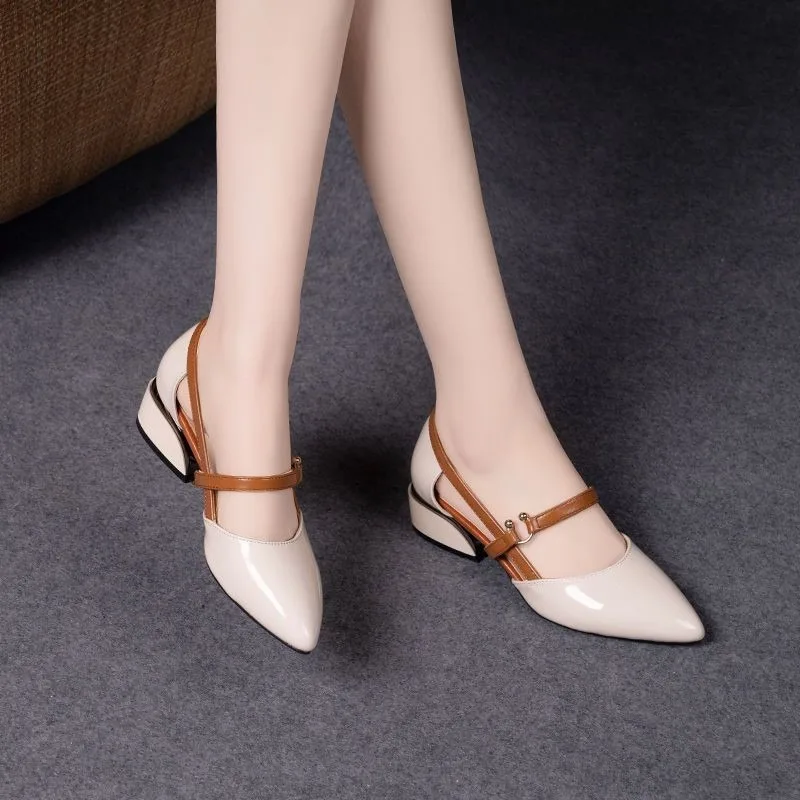 Женские двухцветные туфли-слин – обзор и цена Pump Heel Block
