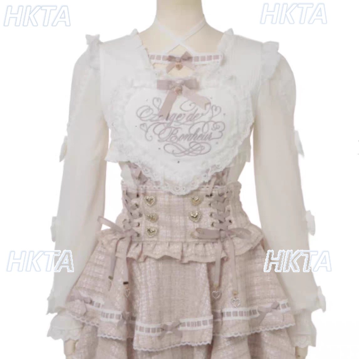 Японские новые милые розово-бе – обзор и цена Women'S Formal Wear Blouse